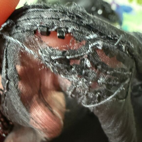 JKara NY Black Sheer Beaded Long Sleeve Bolero Shrug Dress Jacket FairyGoth S/M - Picture 3 of 3